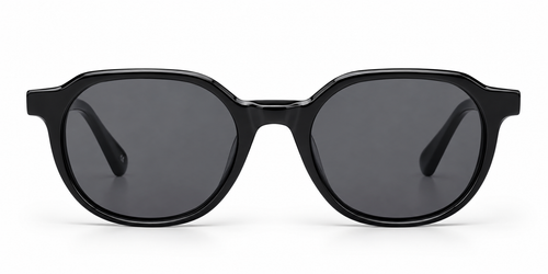 SET 04 — Picnic sunglasses in Black with grey lenses, front view